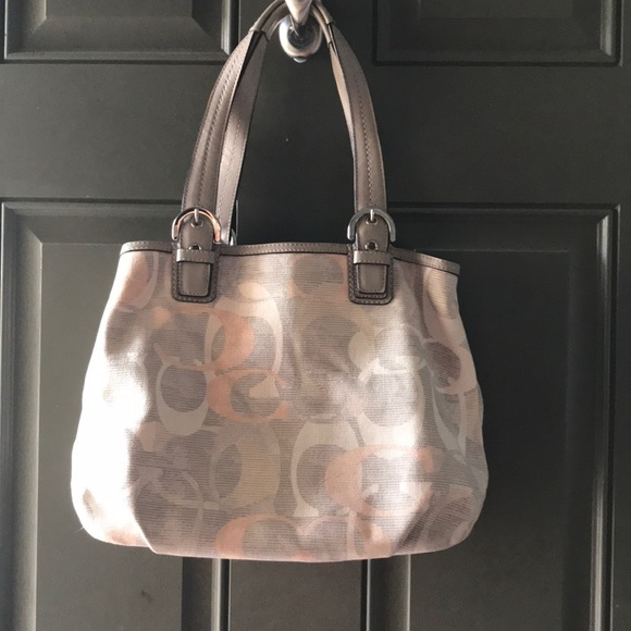 Coach Soho Linen Optic North South Handbag - Picture 1 of 5